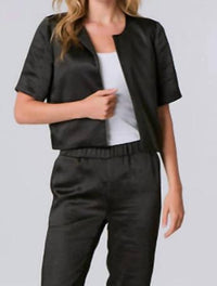 J. Society - Satin Short Sleeve Open Blazer