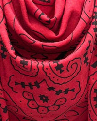 Lineta - Unisex Large Paisley Print Square Scarf