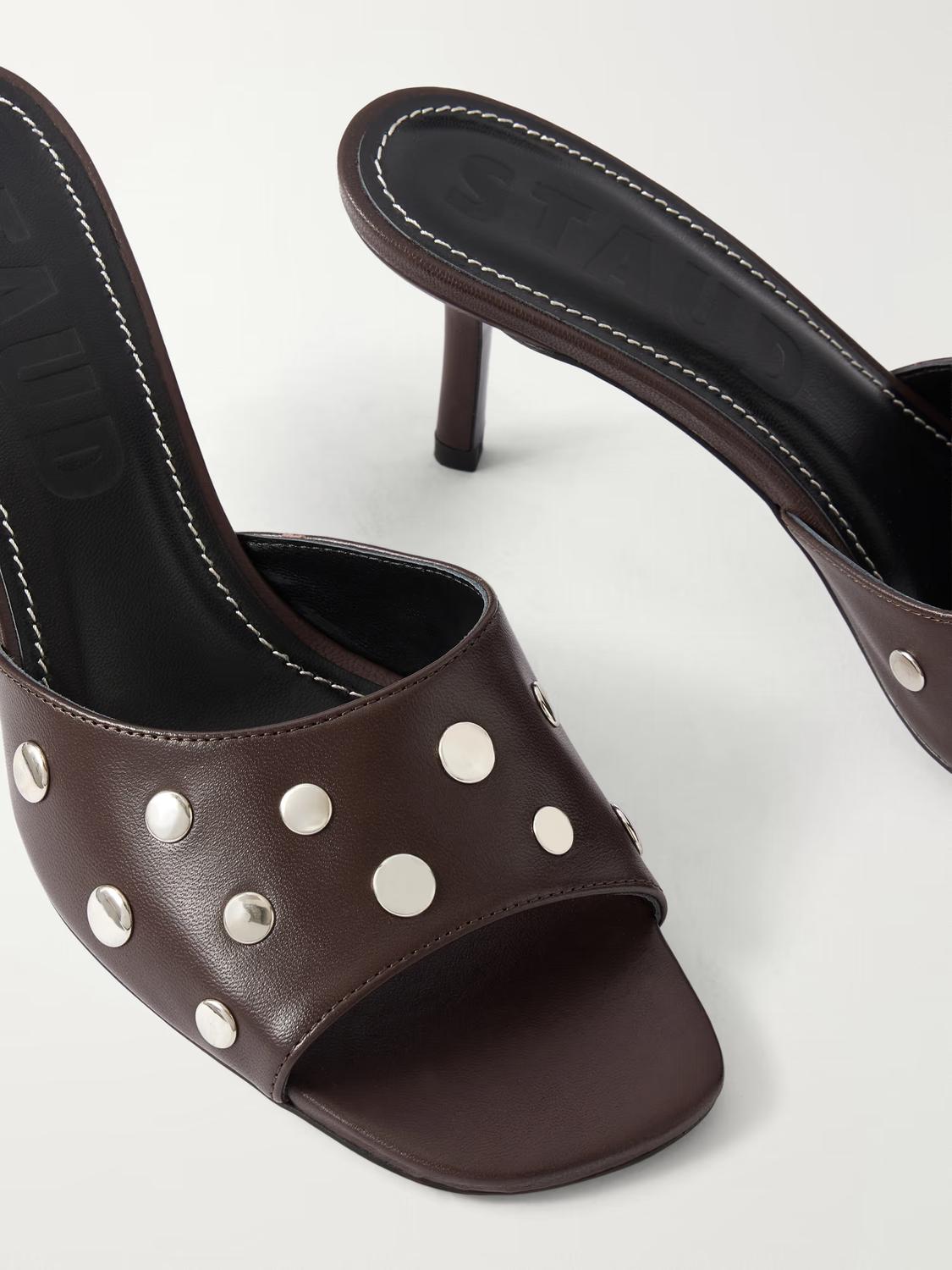 Staud - Women's Bea 66 Studded Leather Mule