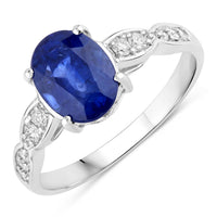 Diana M Jewels - Women's Oval Natural Ceylon Blue Sapphire Fashion Ring (2.67 Ct) - Signature