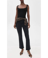 GOOD AMERICAN Good Standard Kick Flare Jeans in black390 - women's jeans - view 5