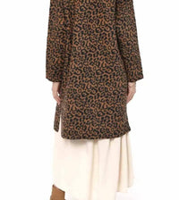 Sadie & Sage Animal Instinct Leopard Coat in brown black - women's jacket - alternate view