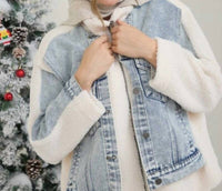 Joa - Sherpa Mixed Media Zip Up Jacket