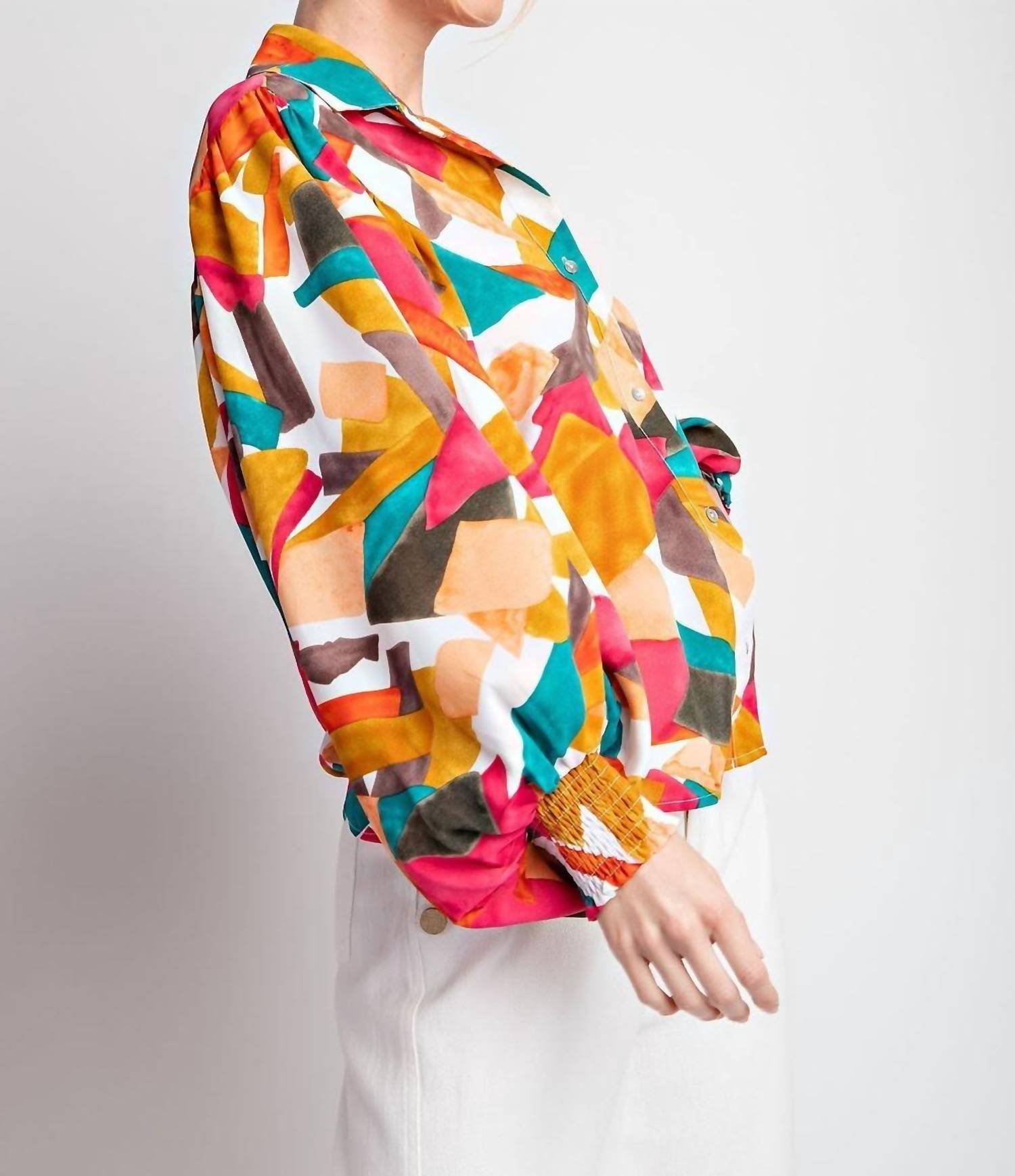 Ee:Some - Geometric Printed Blouse