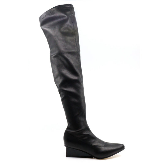 All Black - Women's Square Edge Boots