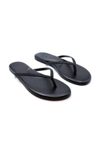 solei sea Women's Indie Flip Flop Sandal in black glitter - women's sandal - alternate view