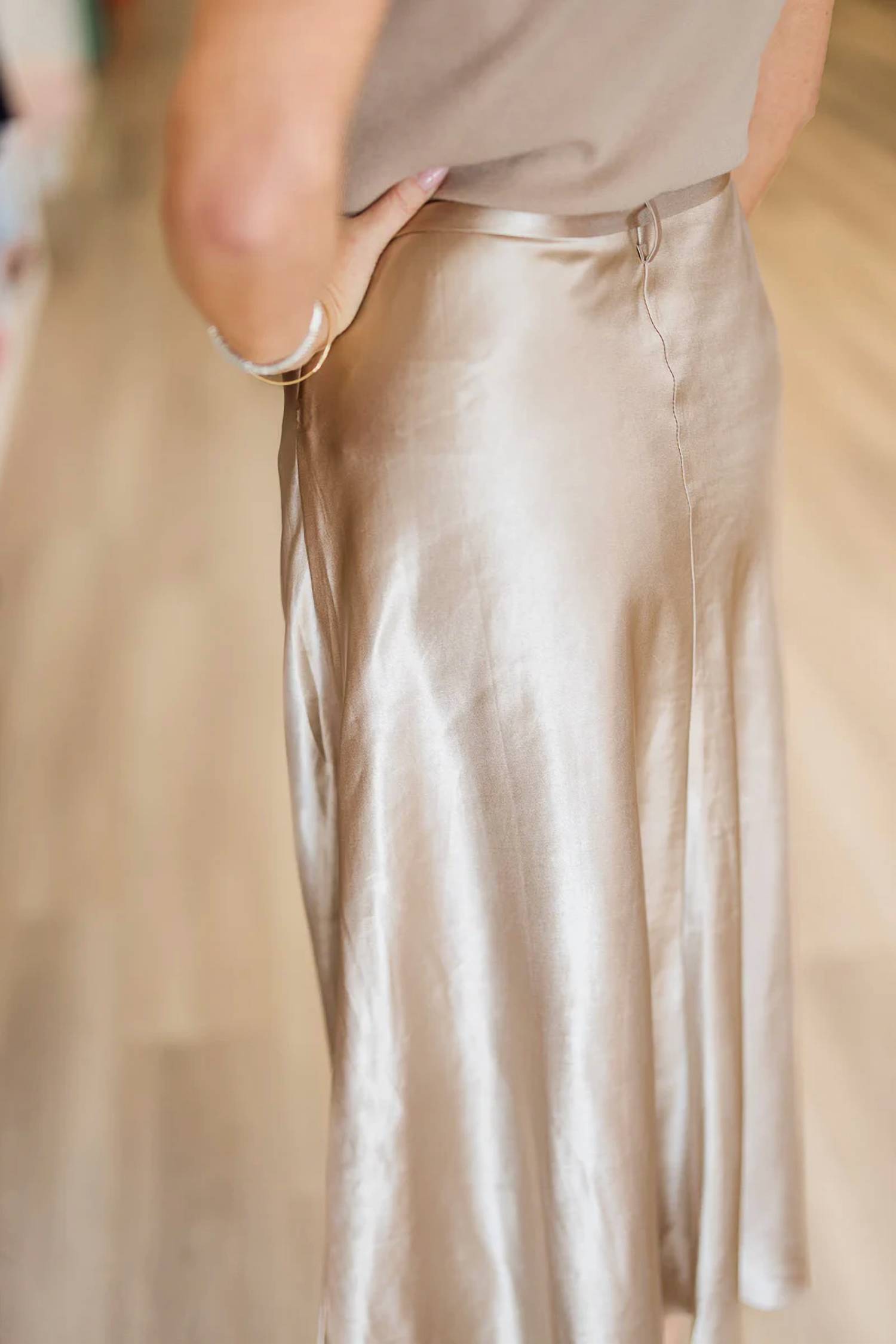 Current Air - Sleeveless Satin Maxi Dress