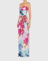 Amanda Uprichard Ira Maxi Dress in daphne floral - women's dress - detail view