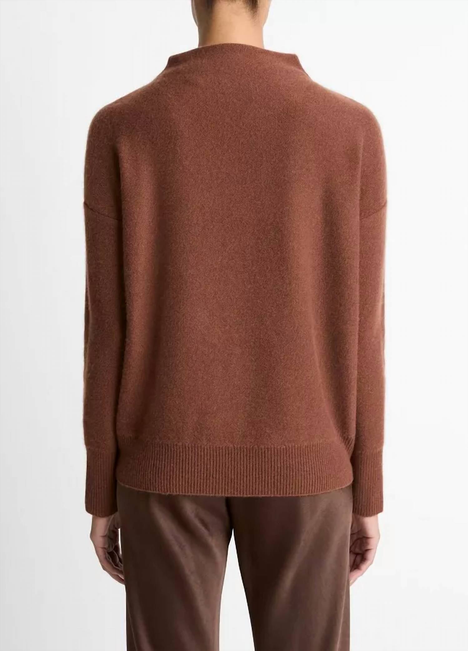 Vince - Plush Cashmere Funnel-Neck Sweater