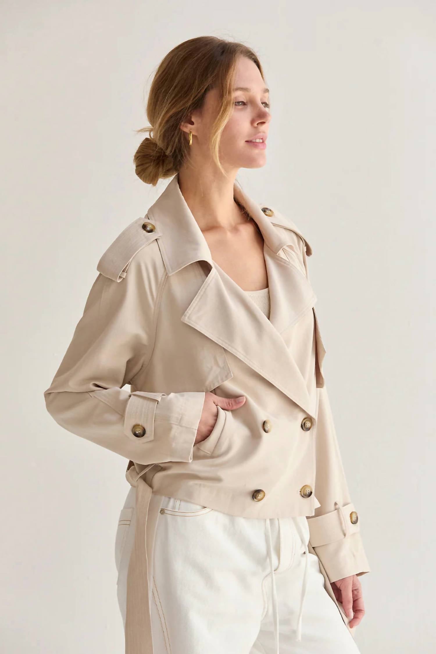 Crescent - Long Sleeve Trench Coat