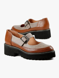 All Black - Women's Buckle Lug Jane Shoes