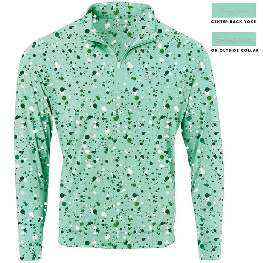 Swingjuice - Men's Golf Splatter Quarter Zip Sweatshirt