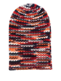 Hurray Women's Cashmere Sailor Beanie in orange ombre - women's hat