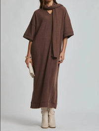 Dear Scarlett - Relaxed Fit Ribbed Maxi Dress