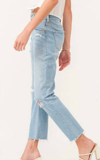 DEAR JOHN DENIM Jodi Super High Rise Cropped Jeans in daytona - women's jeans - detail view