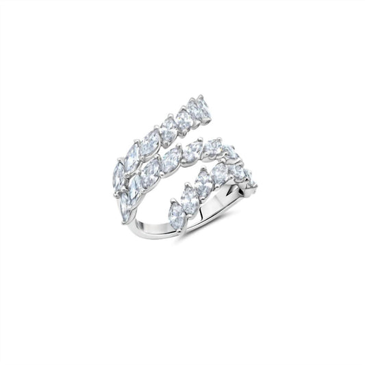 Crislu - Women's Three Row Wrap Diamond Ring