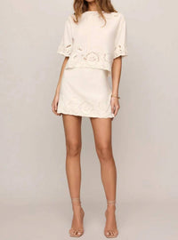 Z Supply - Daya Embroidered Linen Mini Skirt
