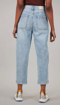 PISTOLA Turner Super High Rise Barrel Jean in provence - women's jeans - alternate view