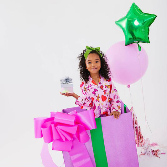 Lola + The Boys - Girl's Lola's Christmas Silk Set