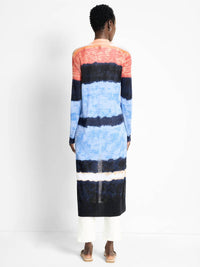 Nic + Zoe Patricia Painted Peninsula Cardigan in blue multi - women's cardigan - alternate view