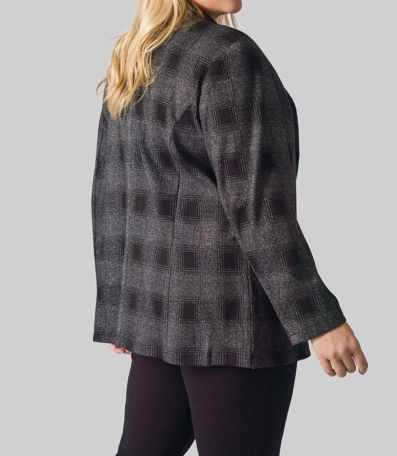 Capsule 121 - Buffalo Plaid Long Sleeve Jacket - Plus