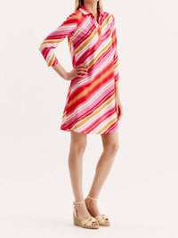 Tyler Boe - Johnny Asymmetrical Stripe Shirtdress