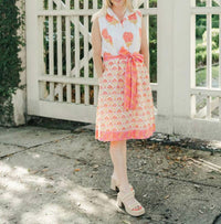 VICTORIA DUNN Folly Mini Dress in bright marigold - women's dress - detail view