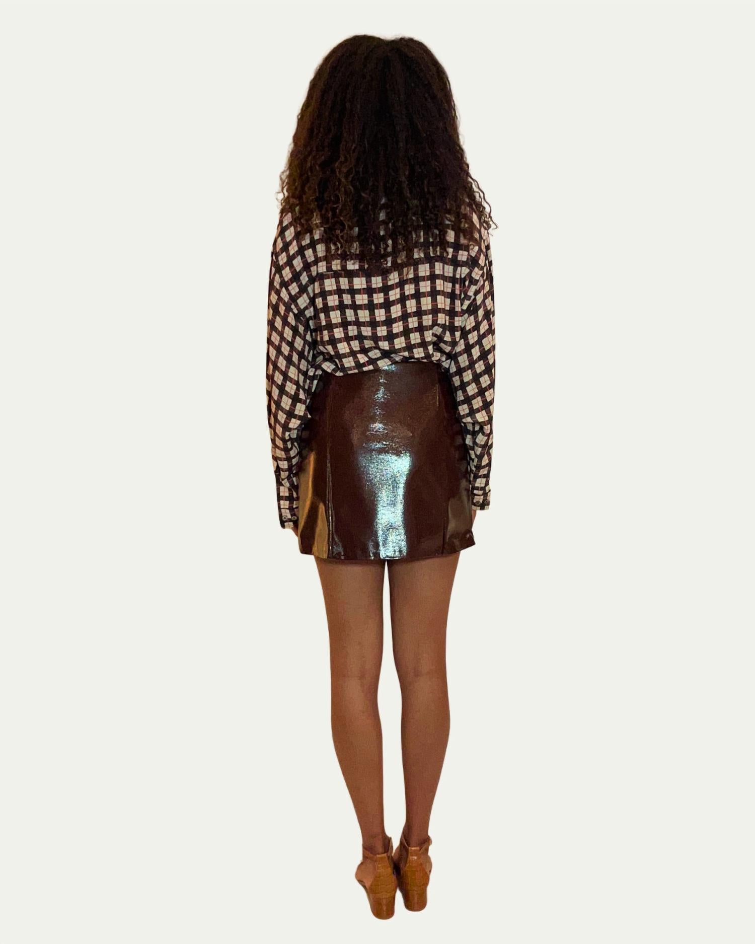 No. 6 Jess Skirt in bordeaux - women's skirt - alternate view