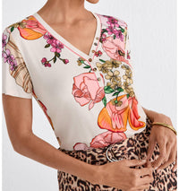 Johnny Was - Janie Favorite Short Sleeve Henley Tee