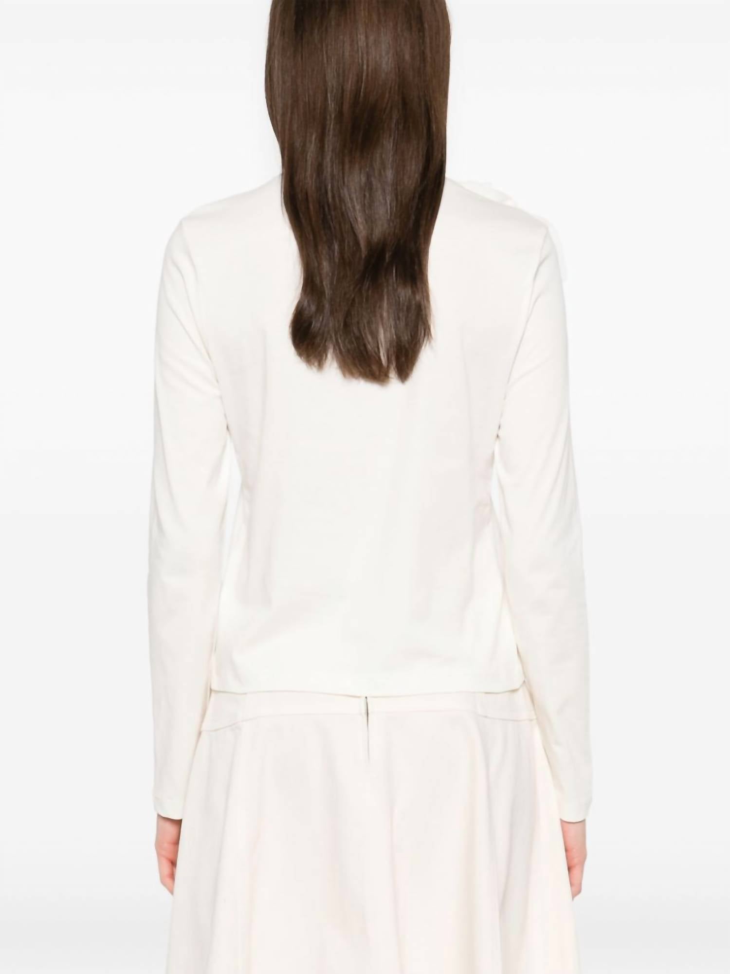 Ulla Johnson Kaja Top in cowrie - women's long sleeve top - alternate view