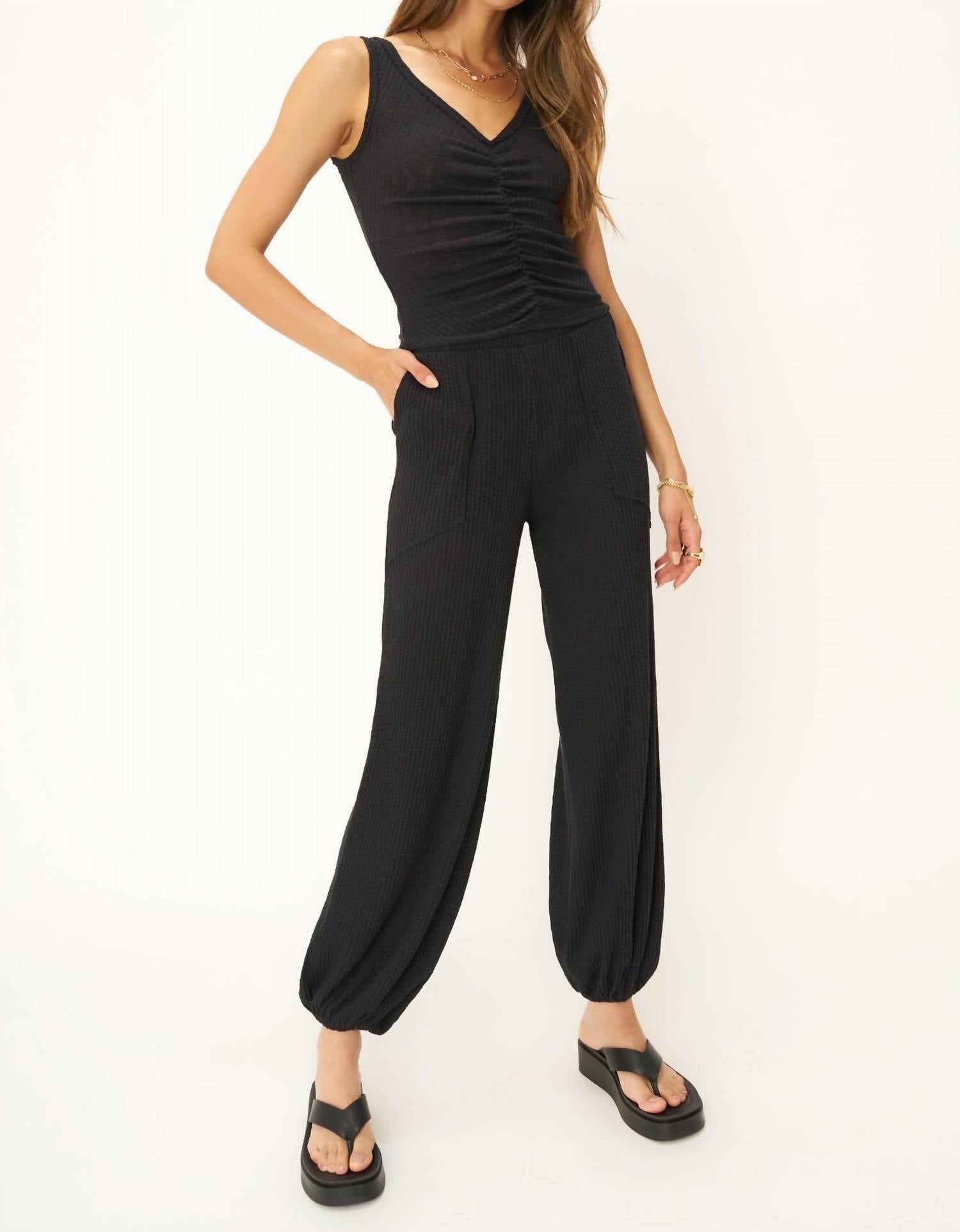 Project Social T - Cabana Ruched Textured Rib Tank
