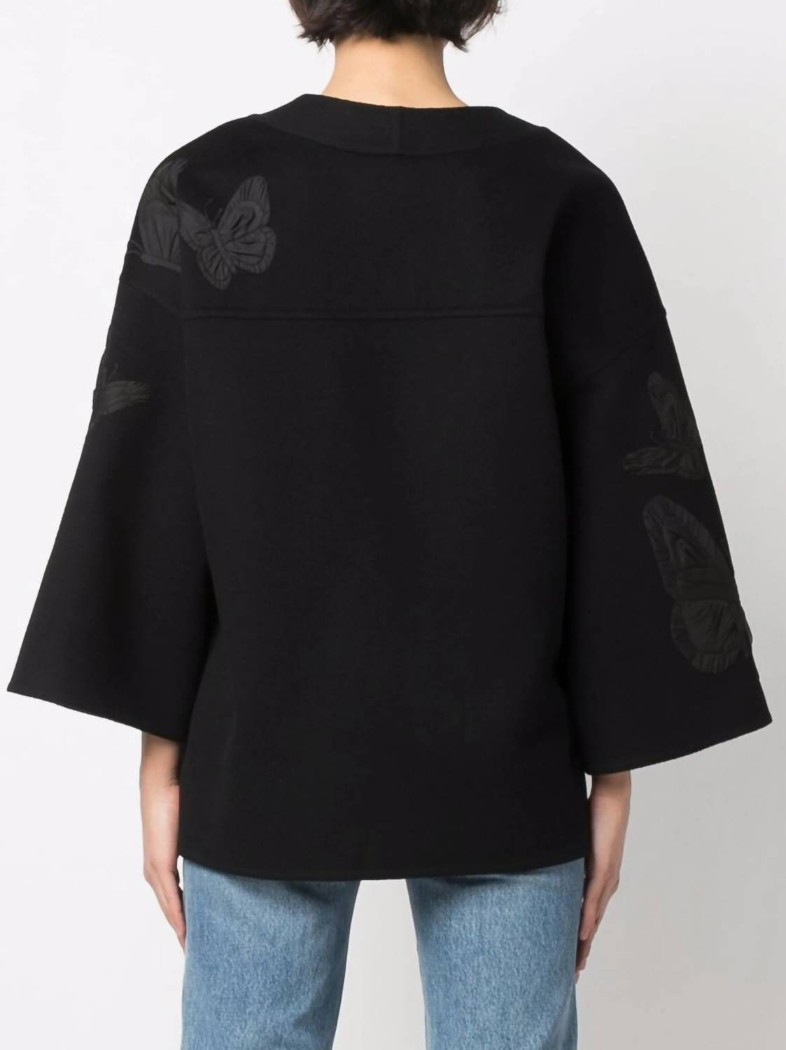 Valentino - Embroidered Butterfly Wrap Jacket