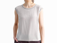 Go by Go Silk Out Of Your Shell Metal Tee in white - women's t-shirt