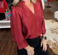 Thml - Pleated 3/4 Sleeve Top