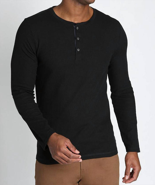 Jachs New York - Classic Waffle Henley Shirt