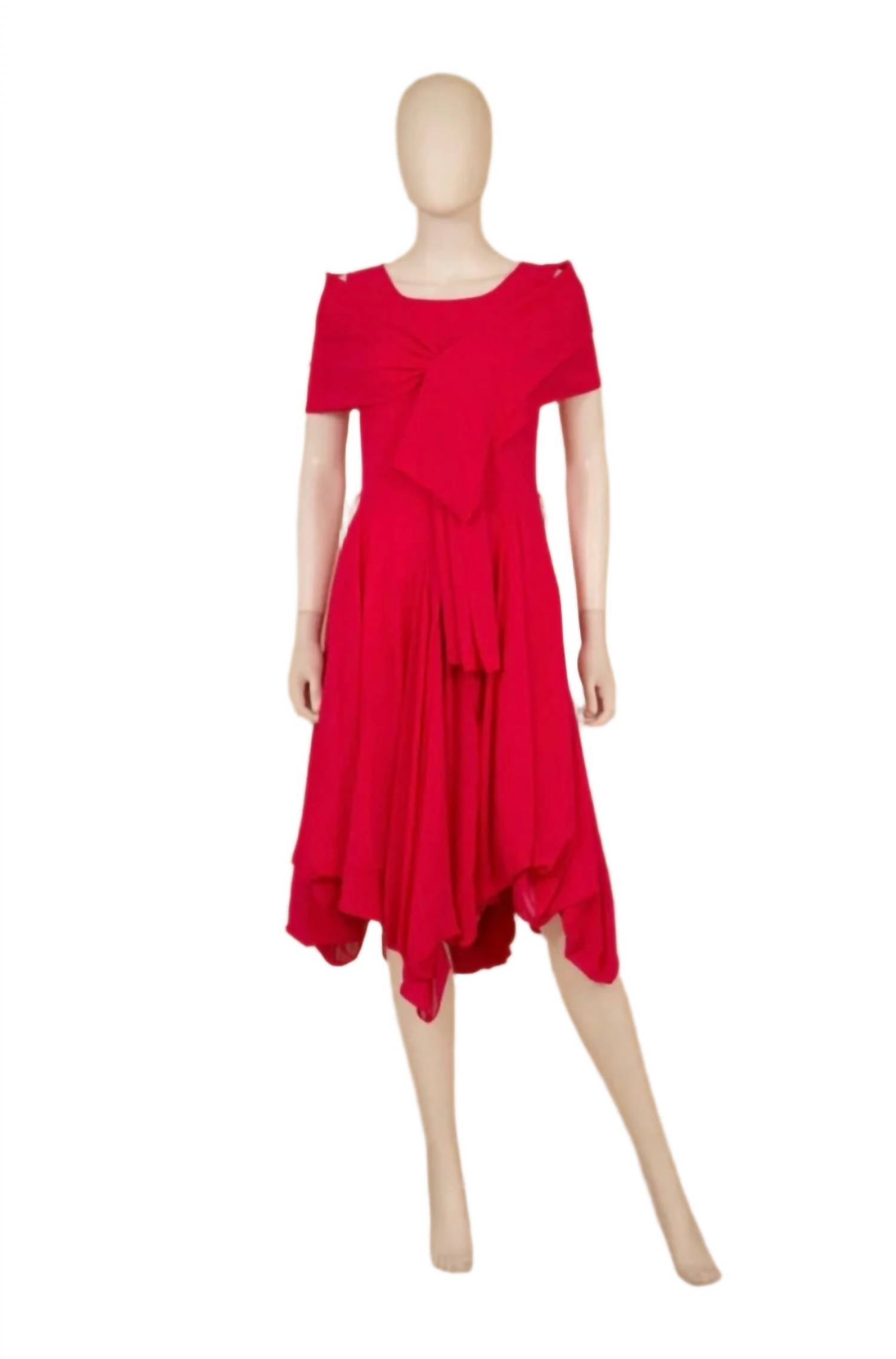 Samuel Dong - Women's Stretch Georgette Bubble Dress