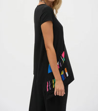 Joseph Ribkoff - Blocked Stripes Short Sleeve Top