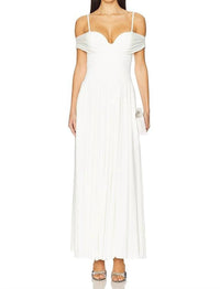 SIMKHAI Amarantha off shoulder dress in ivory - women's dress
