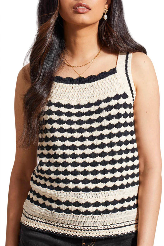 Tribal - Wide Strap Crochet Sweater