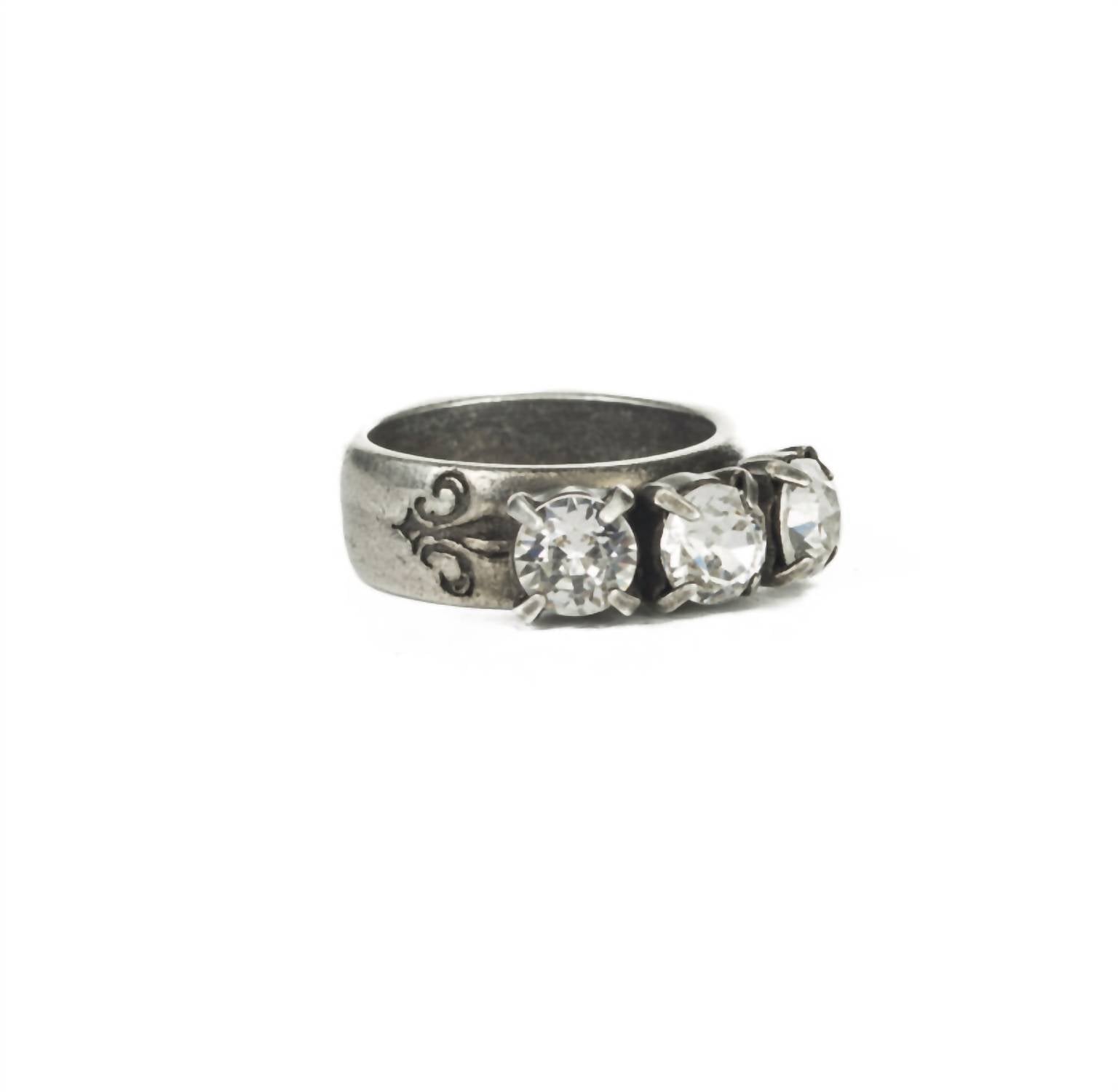 French Kande - Triple Austrian Crystal Ring