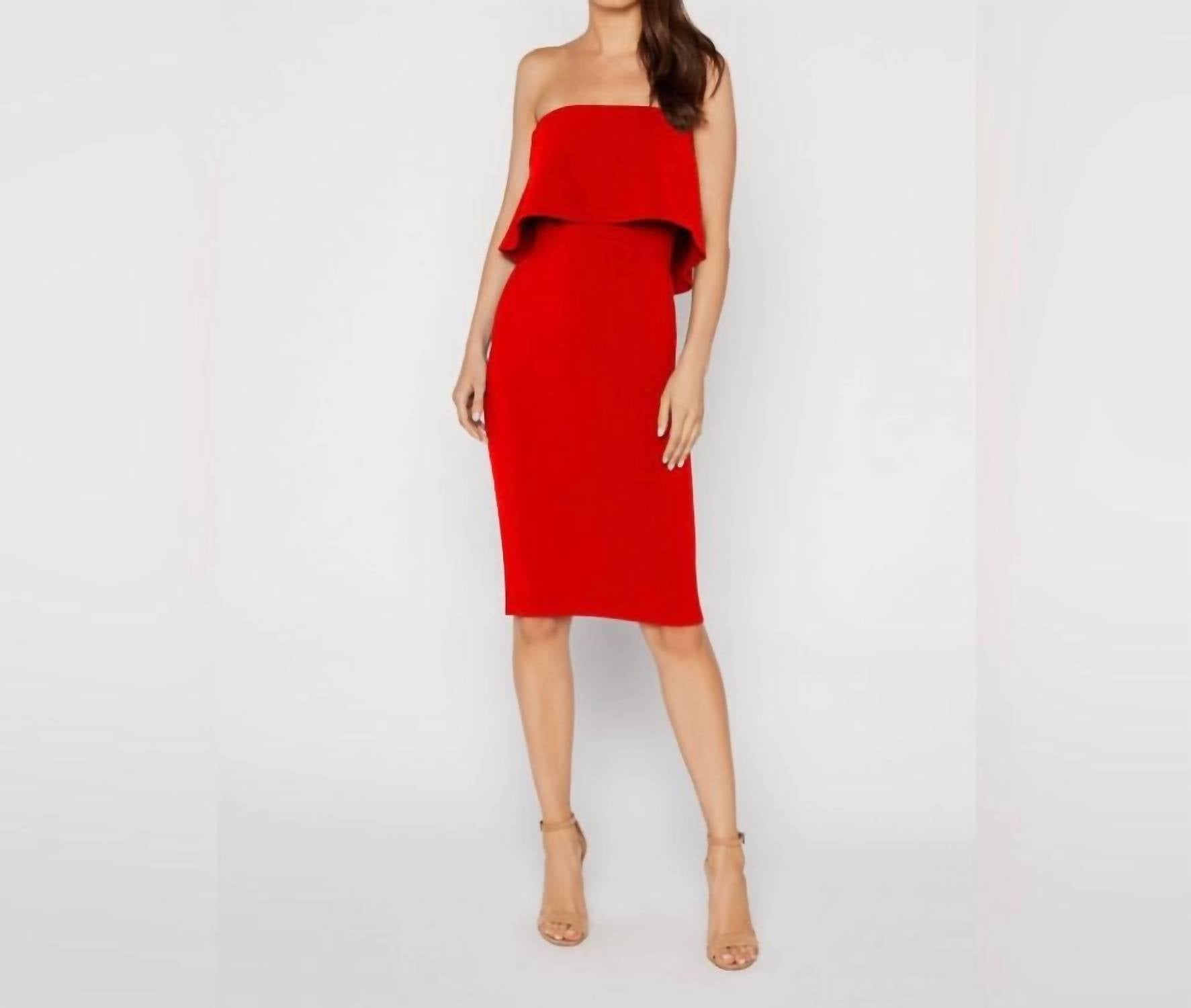 Likely - Strapless Ruffle Driggs Dress