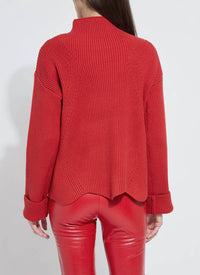 Lysse - Women's Hyacinth Cozy Rib Scallop Edge Pullover