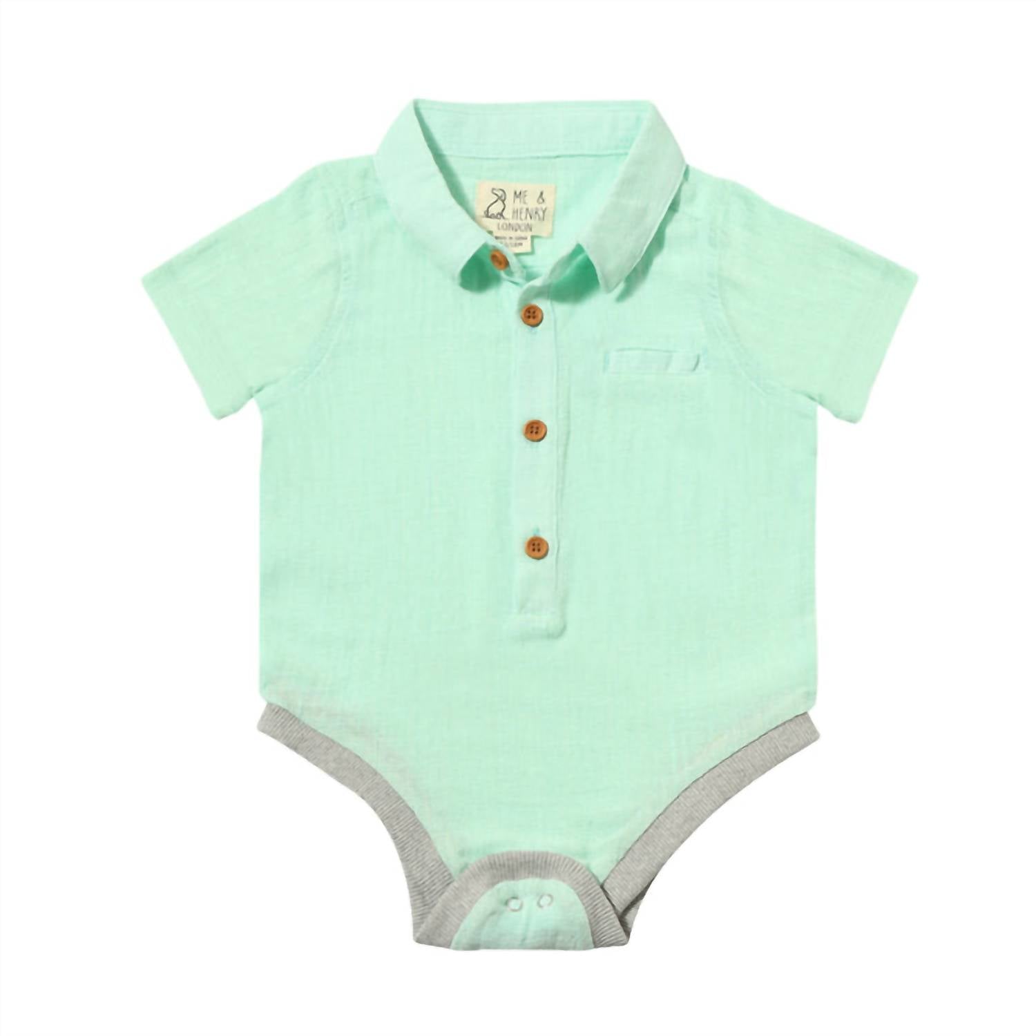 Me & Henry - Boy's Helford Woven Onesie