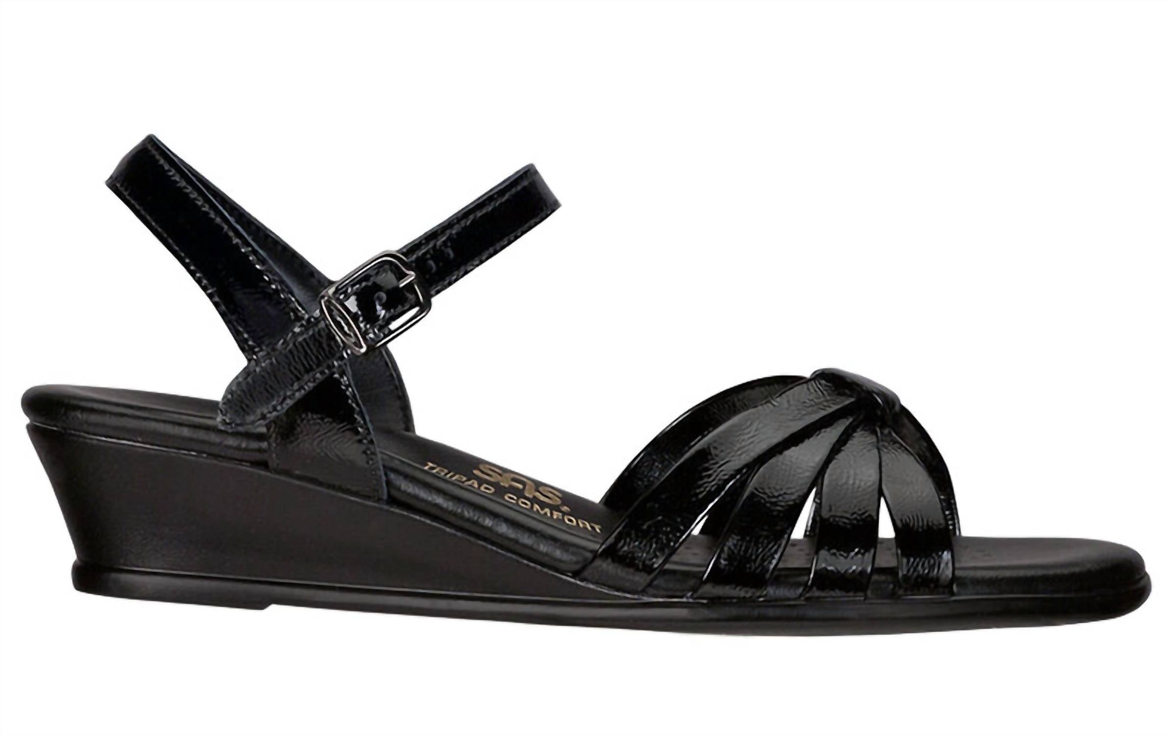 Sas - Women's Strippy Quarter Strap Wedge Sandal
