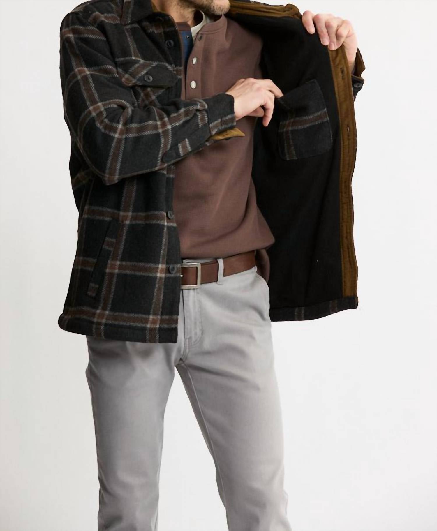 Jachs New York - Thermal Lined Wool Blend Shirt Jacket