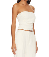 SNDYS. Roma Top in ivory - women's shirt - detail view