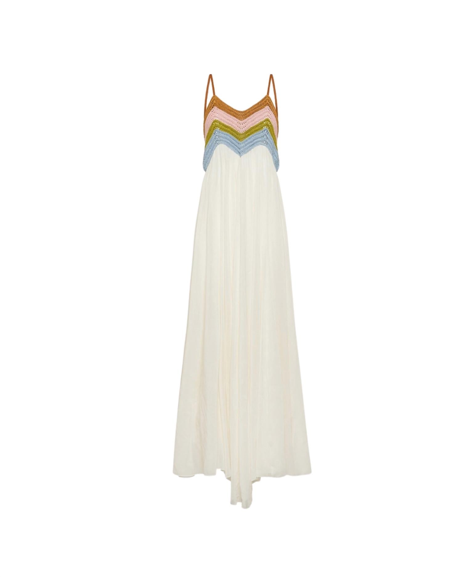 forte forte Crochet Soleil Maxi Dress in garden - women's dress - view 5