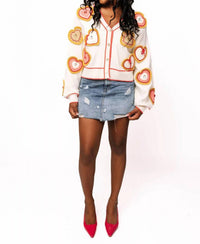 Queen Of Sparkles - Knit Valentine's Cardigan