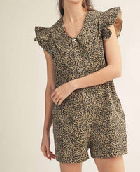Jodifl - It’s A Party Ruffled Cap Sleeve Romper