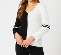 Angel Apparel - V-neck Ribbed Sweater